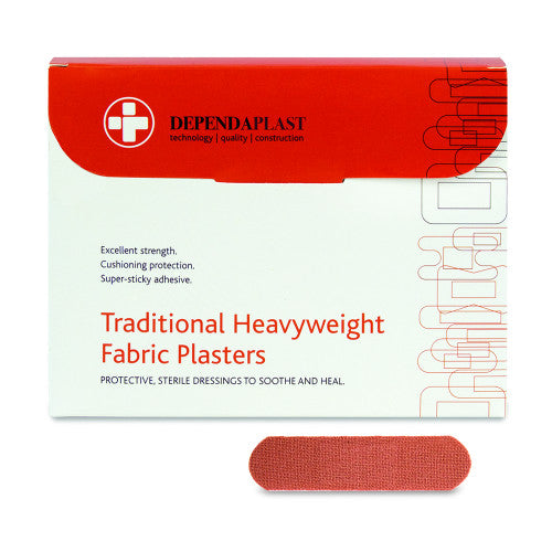 Dependaplast Fabric Plasters - 7.5cm x 2.5cm - Box of 100 - Reliance