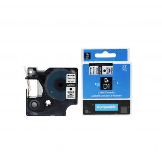 Compatible Dymo 45803 S0720830 Labelling Tape Cassette Black on White - 