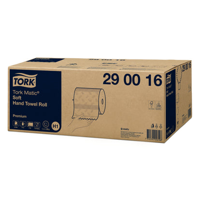 Tork Matic Premium Soft Hand Towel Roll White 2Ply - 100mtrs - Case of 6 Rolls - 