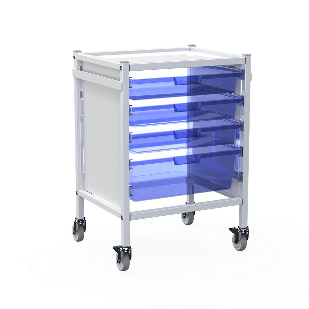 Shuttleworth Wide Low Single Medical Storage Trolley - 