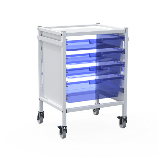 Shuttleworth Wide Low Single Medical Storage Trolley - 