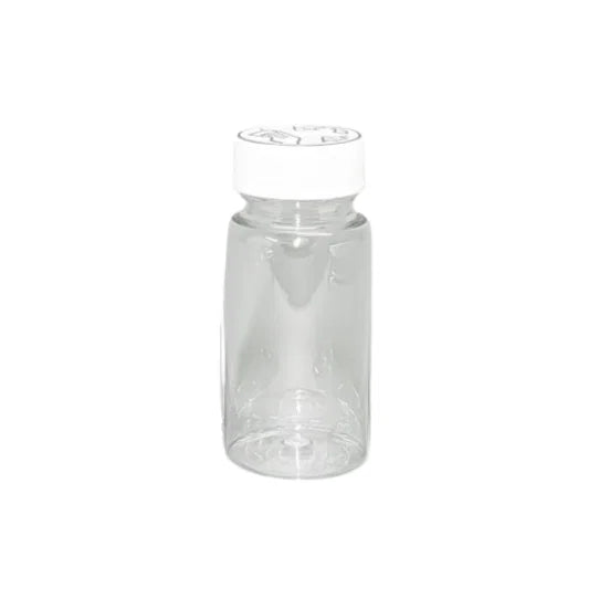 PET Clear Plastic Medipac Pot 75ml Child Resistant Cap - Single - 