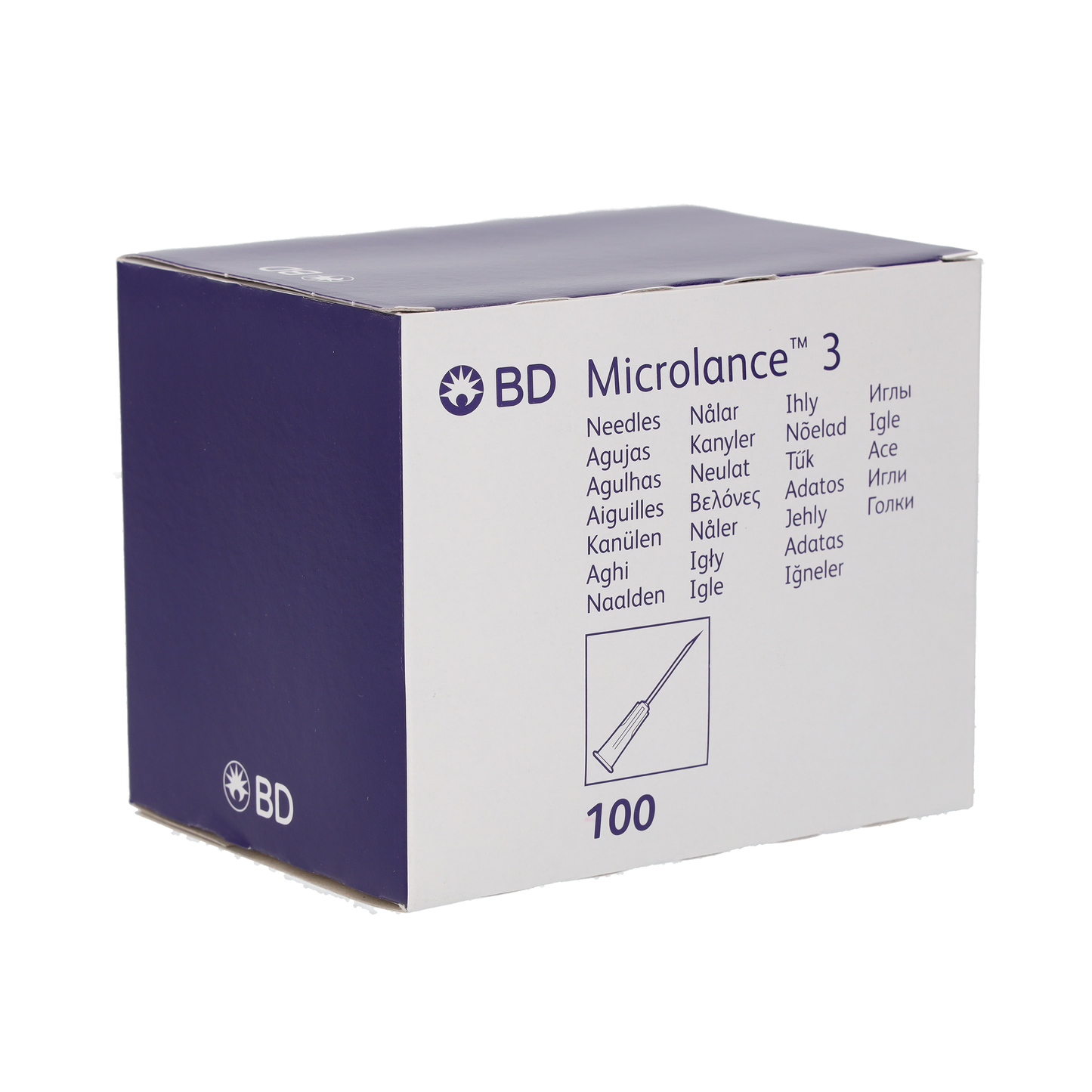 B & D Microlance 3 Needles Blue 23g x 1.5 Inch - Thin wall x 100 - 