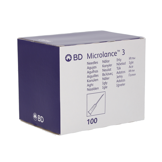 B & D Microlance 3 Needles Blue 23g x 1.5 Inch - Thin wall x 100 - 