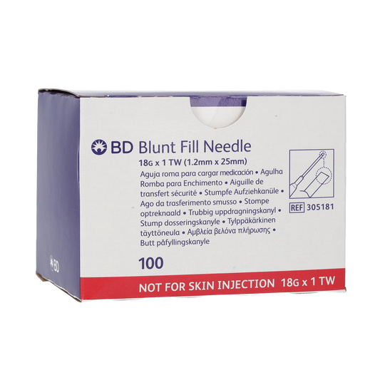 BD™ Blunt Fill Needle 18 G x 1 in. special packaging - Box of 100 - 