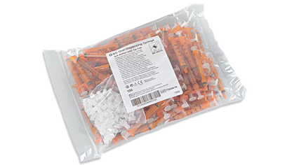 BD® Oral Syringe, 3 mL Amber with Tip Cap - Bag of 100