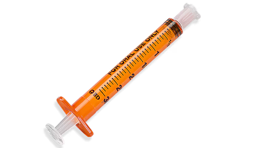BD® Oral Syringe, 3 mL Amber with Tip Cap - Bag of 100 - 