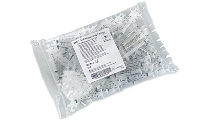 BD® Oral Syringe, 3 mL Clear with Tip Cap - Bag of 100