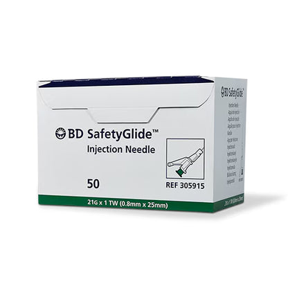 BD SafetyGlide™ Needle 21 G x 1" - Box of 50 - 