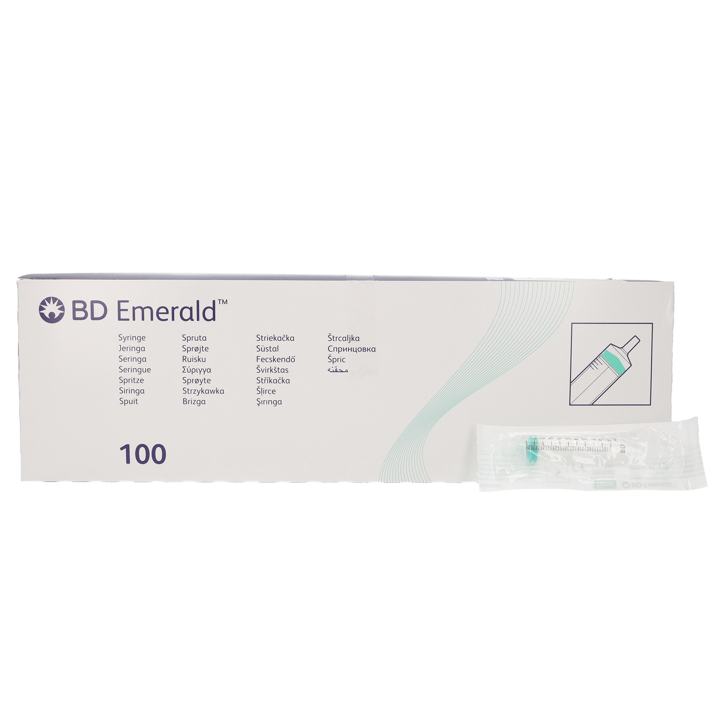 BD Emerald Hypodermic Syringe - Luer Slip Concentric - 10ml x 100