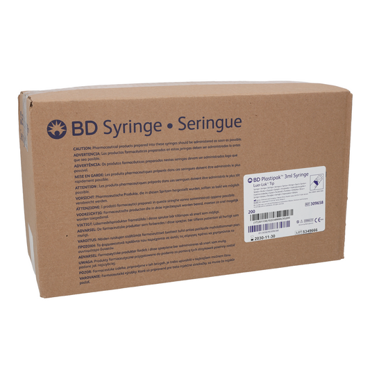 BD Luer Lock Concentric Tip Syringes 3ml x 200 - 