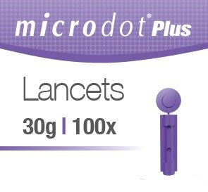 Microdot Plus Lancets 30G - Box of 100 - 