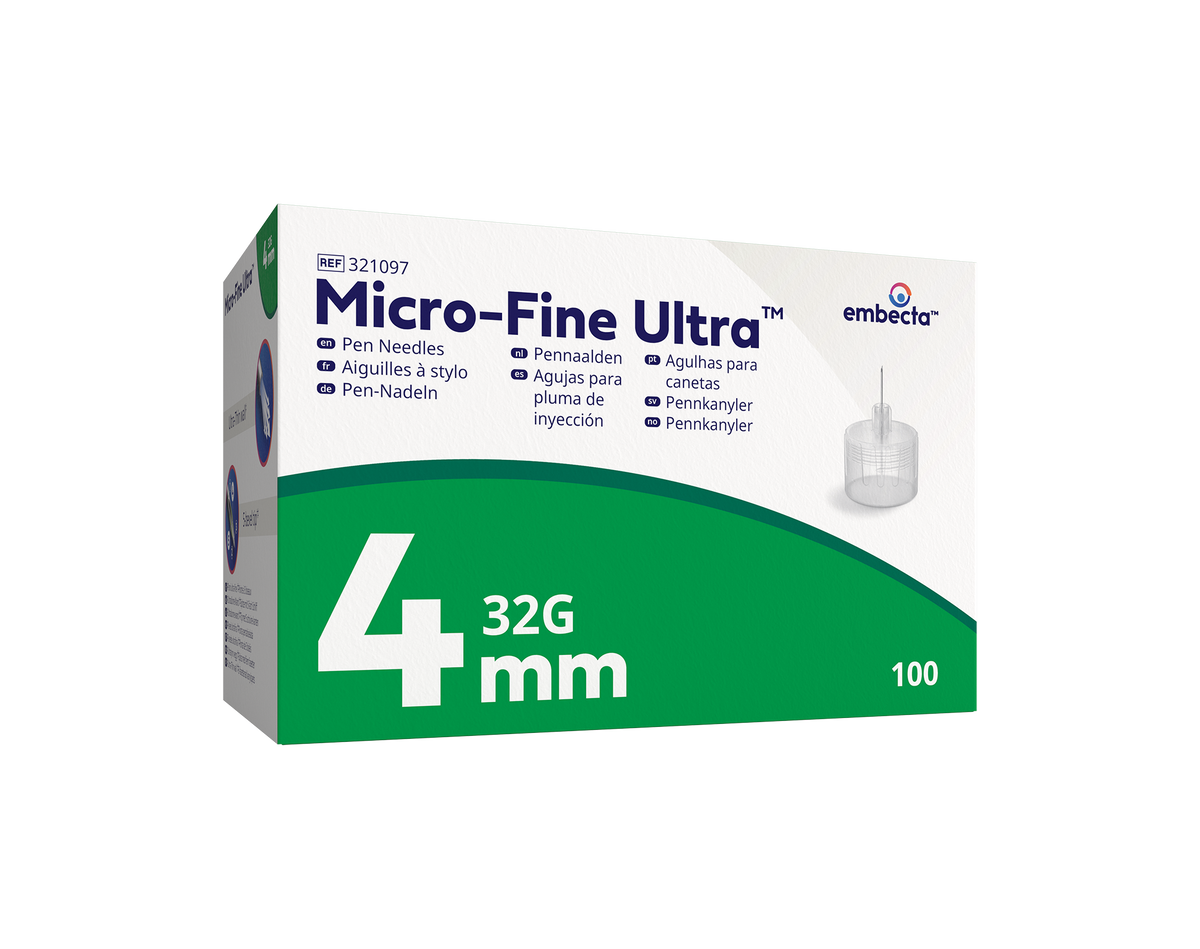 Microfine Micro-Fine Ultra Pen Needle (32G) 4mm - Box of 100 – Medisave UK