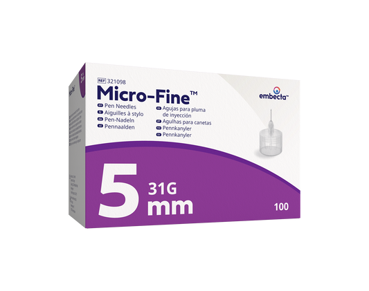 Micro-Fine Ultra Pen Needle (31G) 5mm - Box of 100 - 