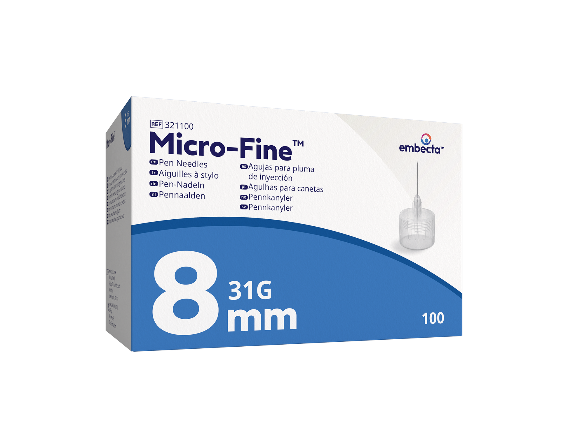 Micro-Fine Ultra Pen Needle (31G) 8mm - Box of 100 - 
