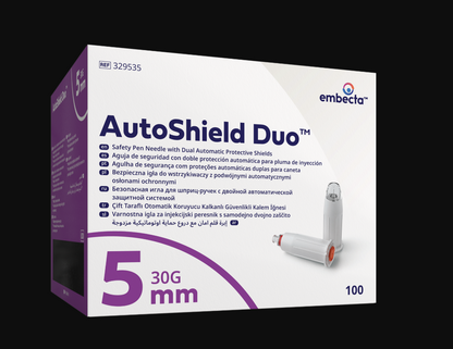 AutoShield Duo Pen Needle 0.30mm 30G - Pack of 100 - 