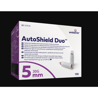 AutoShield Duo Pen Needle 0.30mm 30G - Pack of 100 - 