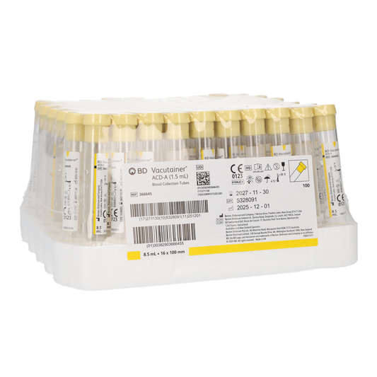 BD Vacutainer Glass ACD Solution A tube 8.5ml (Yellow) x 100