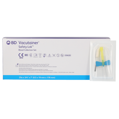 BD Safety-Lok Blood Set 25g x 0.75 x 50 With Luer Adaptor 7 Tubing - Becton Dickinson