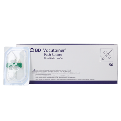 BD Push Button Blood Set 21g x 0.75 Per 50 With Luer Adaptor 12 Tubing