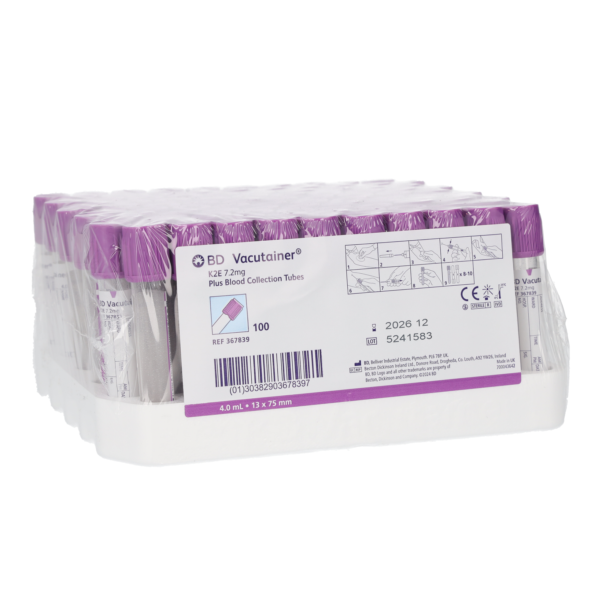 Vacutainer Tube EDTA (K2) 4ml x 100