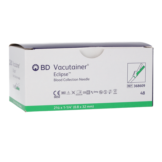 Vacutainer Eclipse Needle - Green 21g x 1.25" x 48 - 