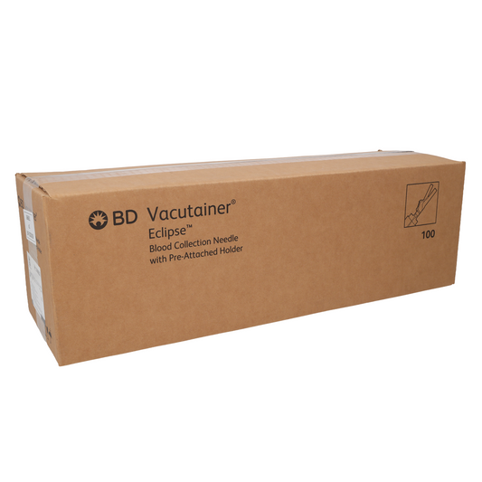 BD Vacutainer Eclipse Needle 22g x 1.25" With Pre Attached Holder x 100 - Becton Dickinson