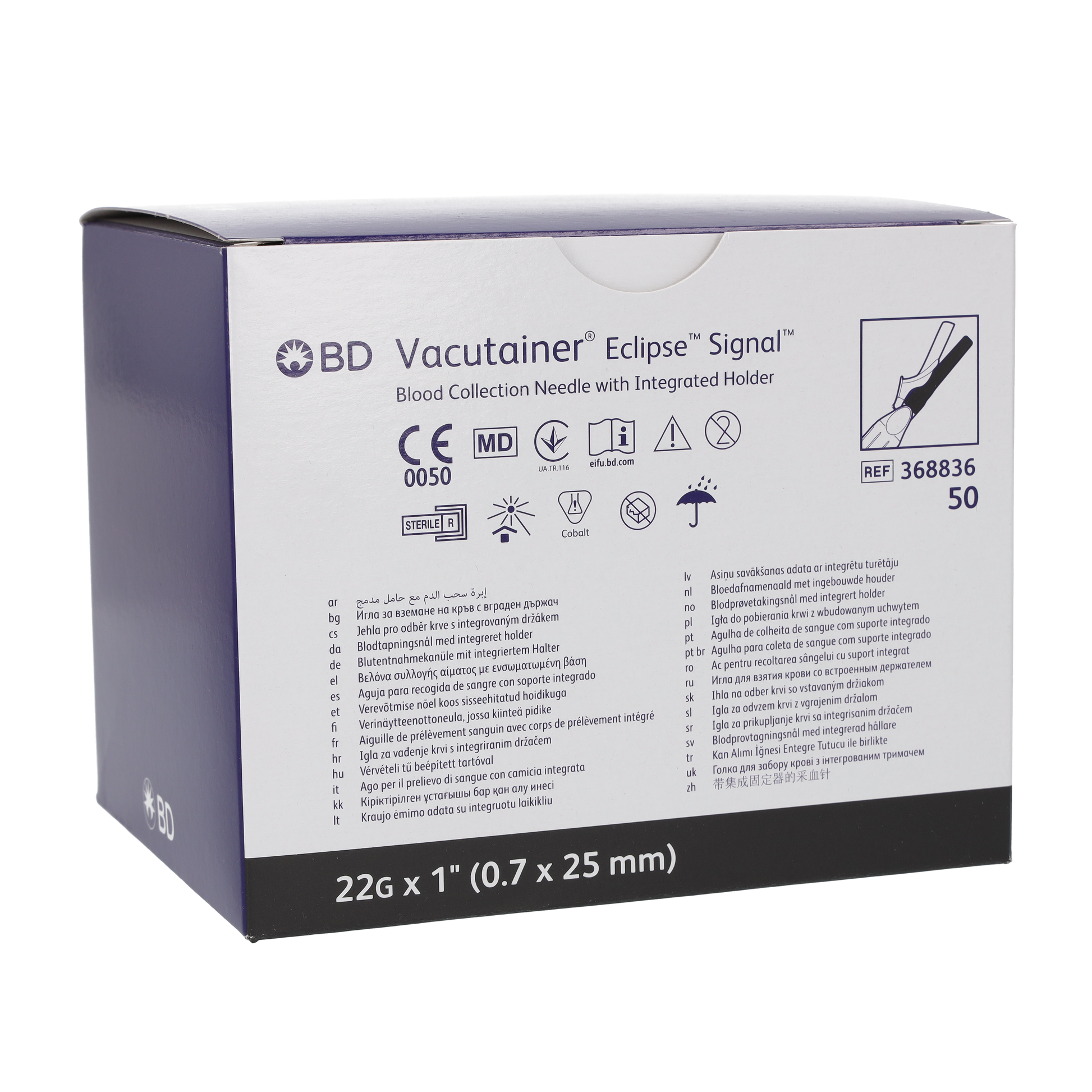 BD Vacutainer® Eclipse™ Signal™  Needle 22G, 1 in. (25 mm) x 50 - 