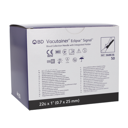 BD Vacutainer® Eclipse™ Signal™  Needle 22G, 1 in. (25 mm) x 50 - 