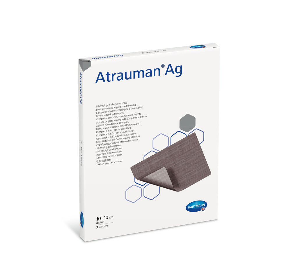 Atrauman AG silver dressing 10cm x 20cm (Pack of 10) - 
