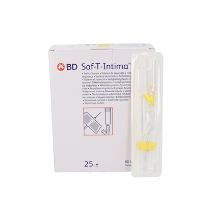Saf-T-Intima Close with Y adapter 24G x 0.75" - Box of 25 - Becton Dickinson