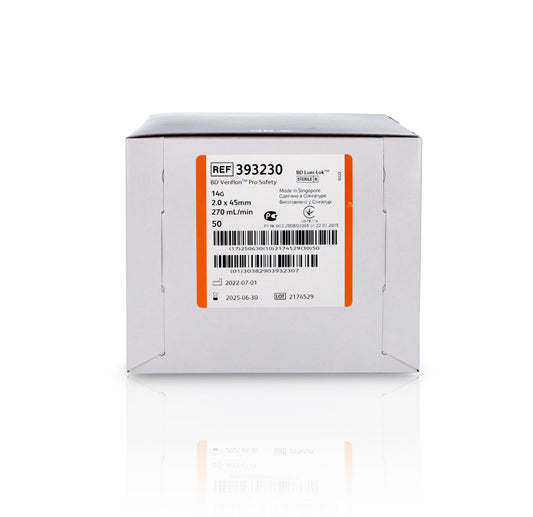 BD Venflon Pro Safety™  14g x 45mm, Orange - Box of 50