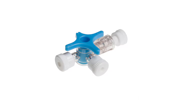 BD Connecta stopcock 3-way - Blue - Box of 100