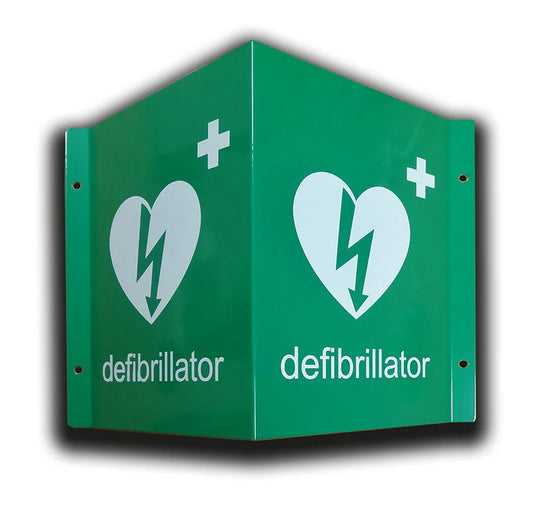 3D Metal Defibrillator AED Wall Sign - 
