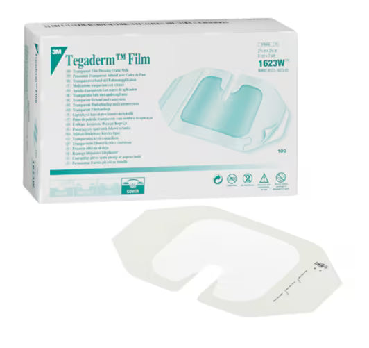 3M Tegaderm Short-Term Peripheral IV Dressing - 6 x 7cm - Case of 400 - 