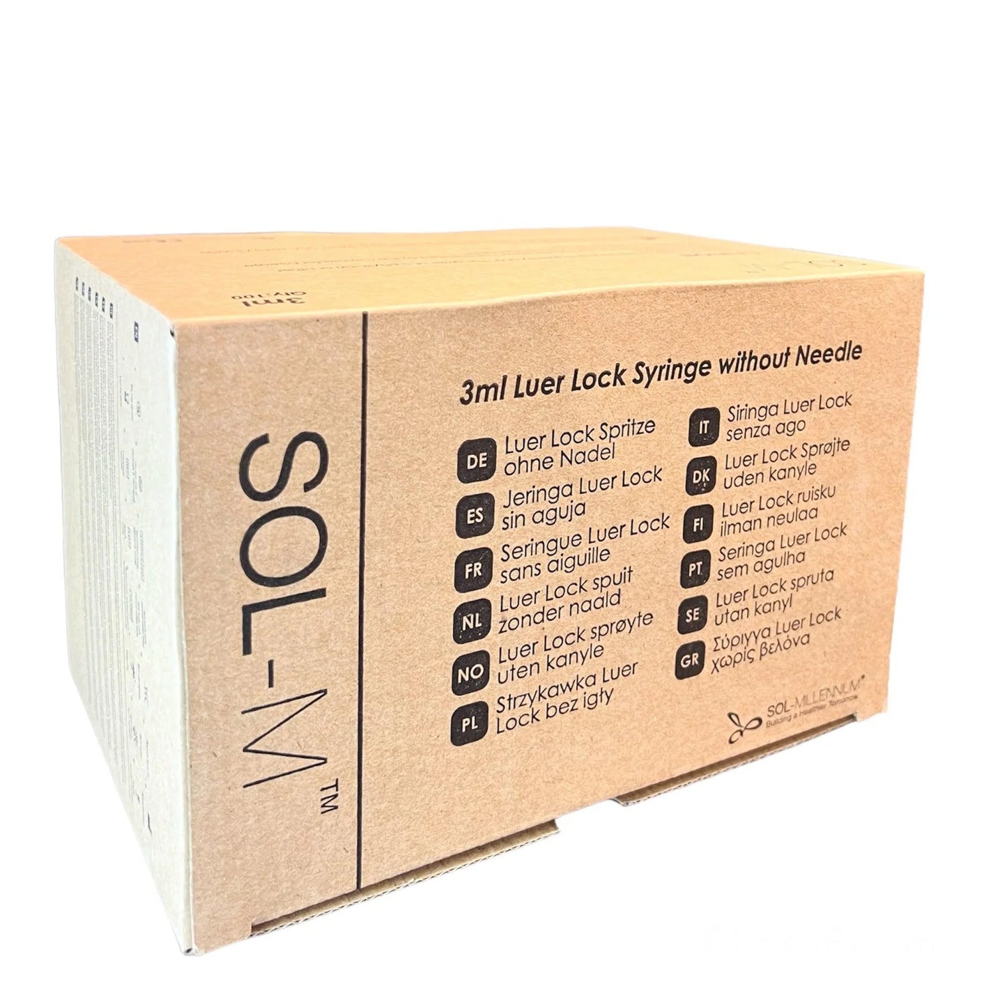 Sol-M 3ml Luer Lock Syringe w/o Needle (Box 100) - 