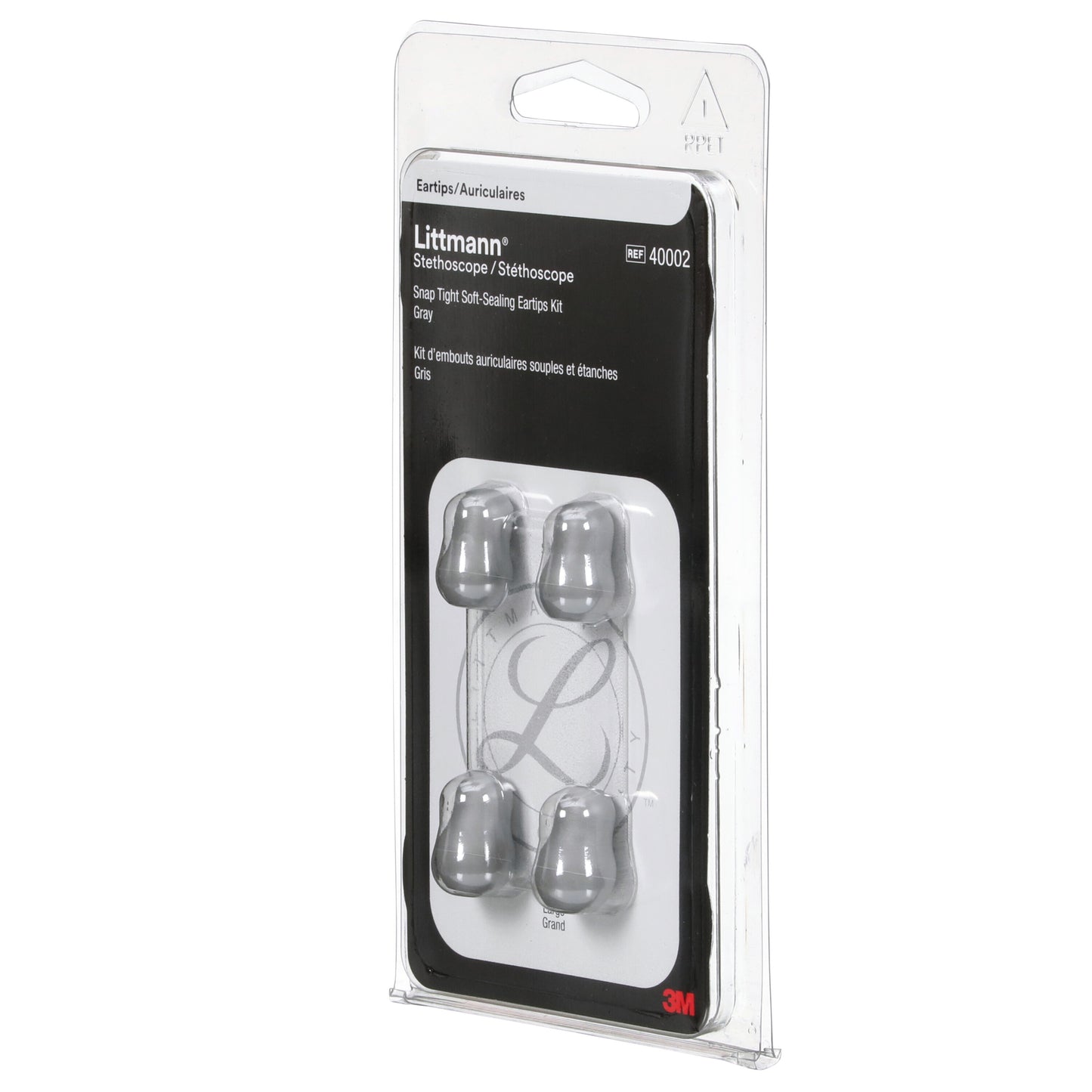 3M Littmann Snap Tight Soft-Sealing Eartips, Grey Small & Large - Littmann Stethoscopes