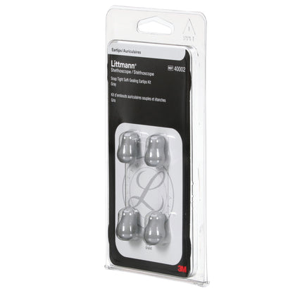 3M Littmann Snap Tight Soft-Sealing Eartips, Grey Small & Large - Littmann Stethoscopes