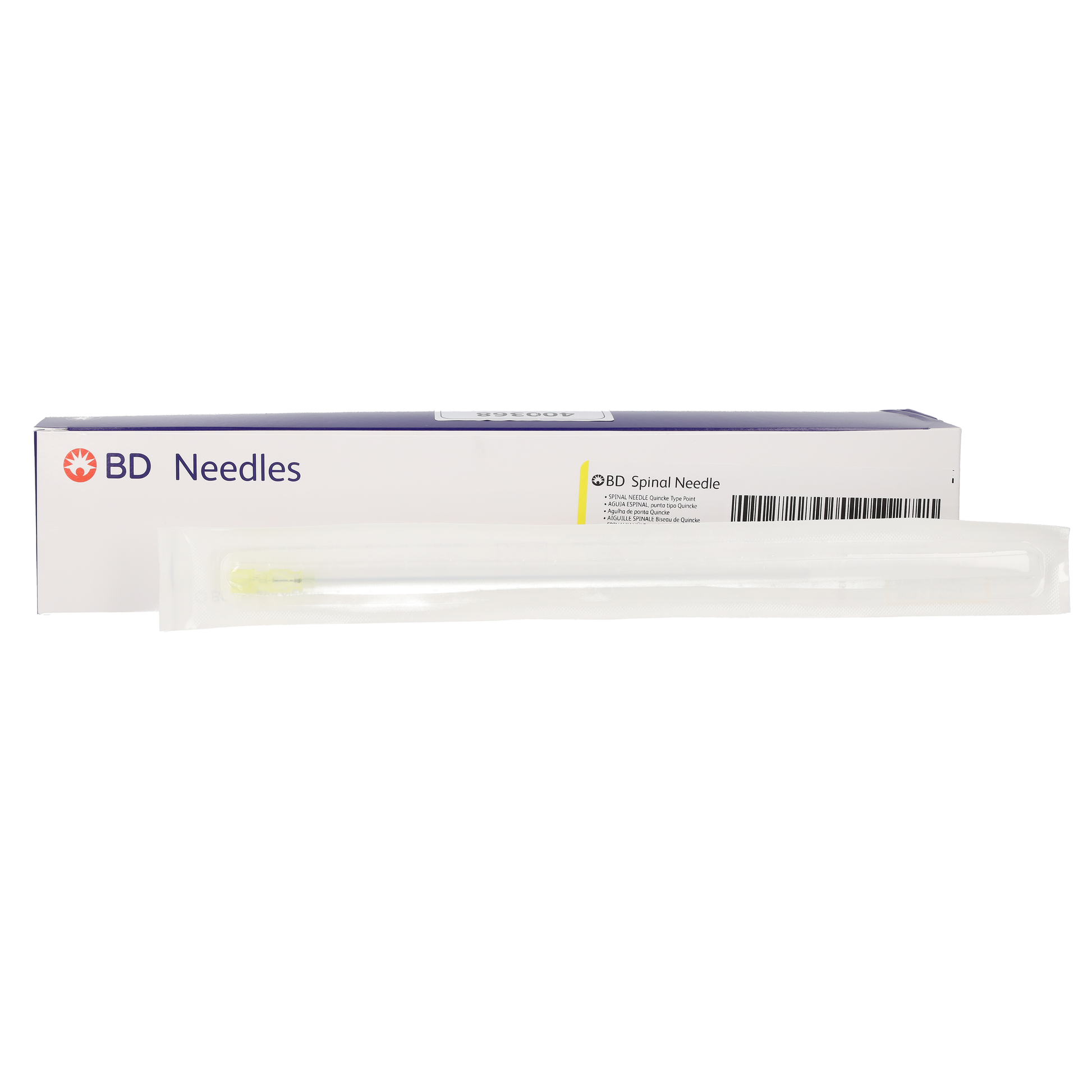 BD™ Long Length Spinal Needle with Quincke Bevel, Sterile, Single Use, 20 G x10 - Becton Dickinson