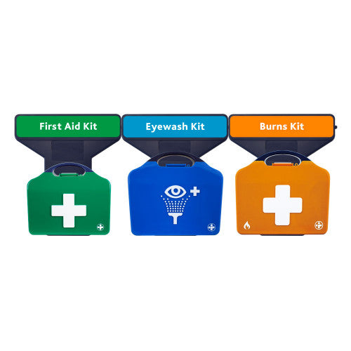 AuraPoint - 3 Unit Point - Large BS5899-1 First Aid Kit, Double Eyewash Station & Burns Kit