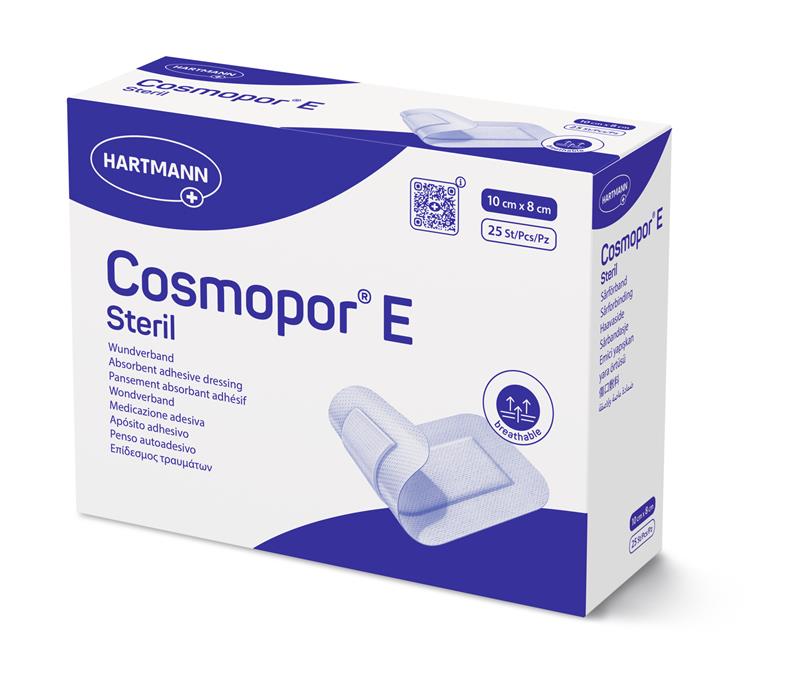 Cosmopor E Sterile Absorbent Adhesive Dressings - 10cm x 8cm - Pack Of 25 - 