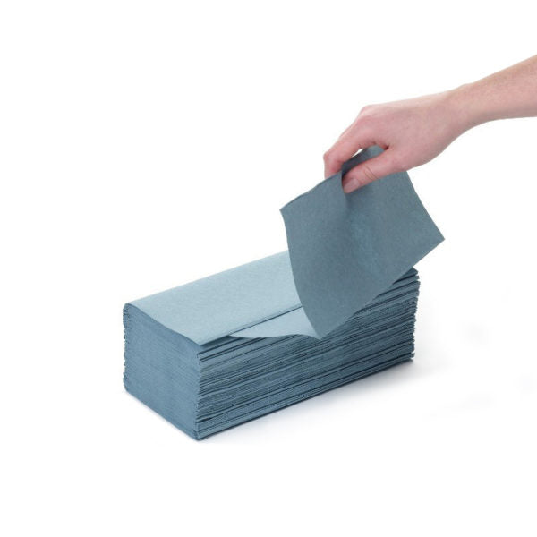 C-Fold Hand Towels - Blue - 1ply - 23x25cm - 2400 Sheets - HYDI