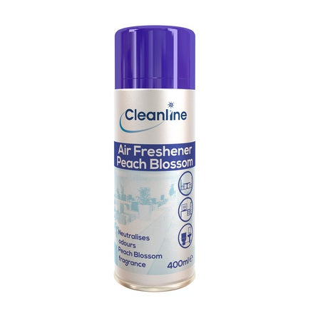 Cleanline Peach Blossom Air Freshener 400ml K089 - Case of 12 - Bunzl Catering Supplies