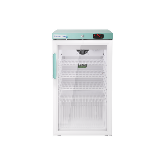 PPGR120BT - LEC 120L Pharmacy Plus Undercounter Fridge with Glass Door - 