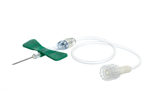 Safety Blood Collection Set - Green, 21G x 19cm - Box of 90 - 