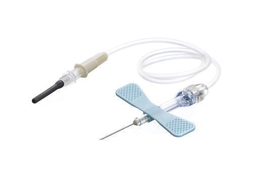 Safety Blood Collection Set blue, 23G x 30cm, with luer, Sterile - Box of 90 - 