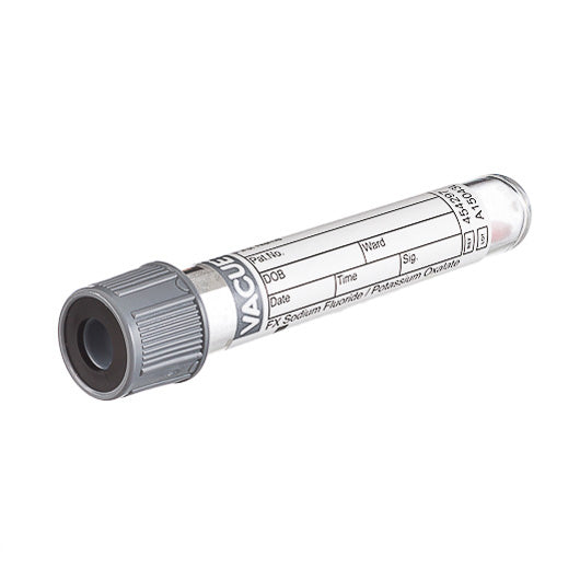 VACUETTE® Tube, Naf/KO, 4ml, 13x75mm, Grey/Black, Sterile - Pack Of 50 - 