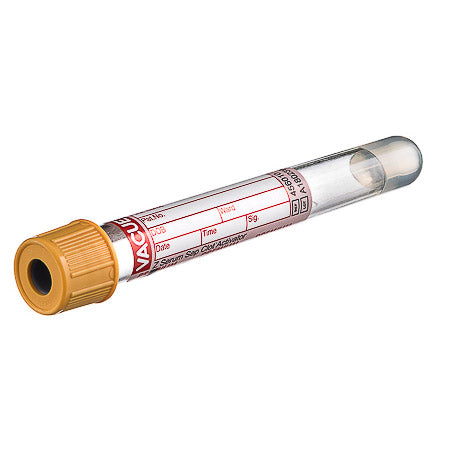 VACUETTE® TUBE 5 ml CAT Serum Separator Clot Activator- 13x100 gold cap, PREMIUM x 50 - 