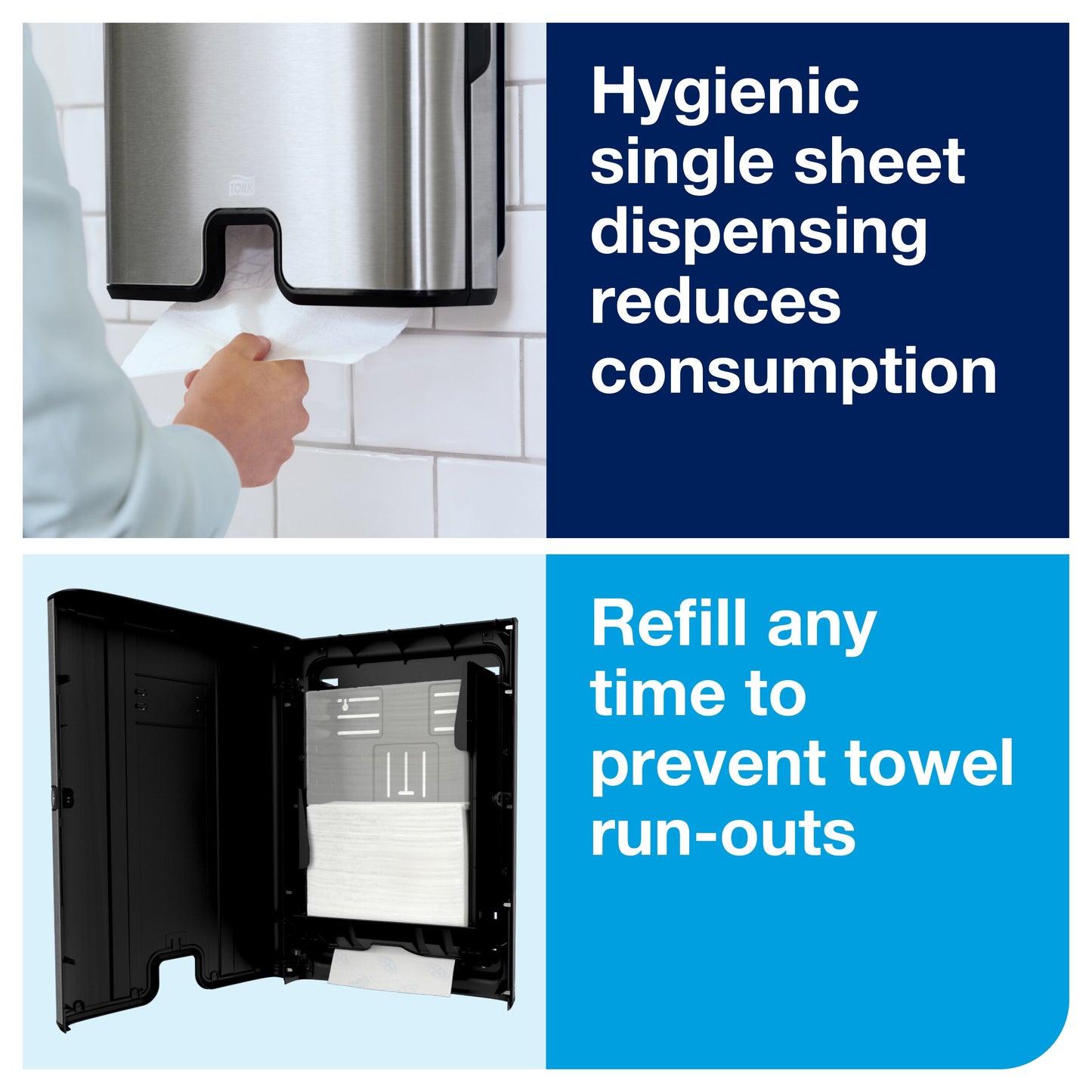 Tork Xpress®  Multifold Hand Towel Dispenser Stainless Steel H2 - 