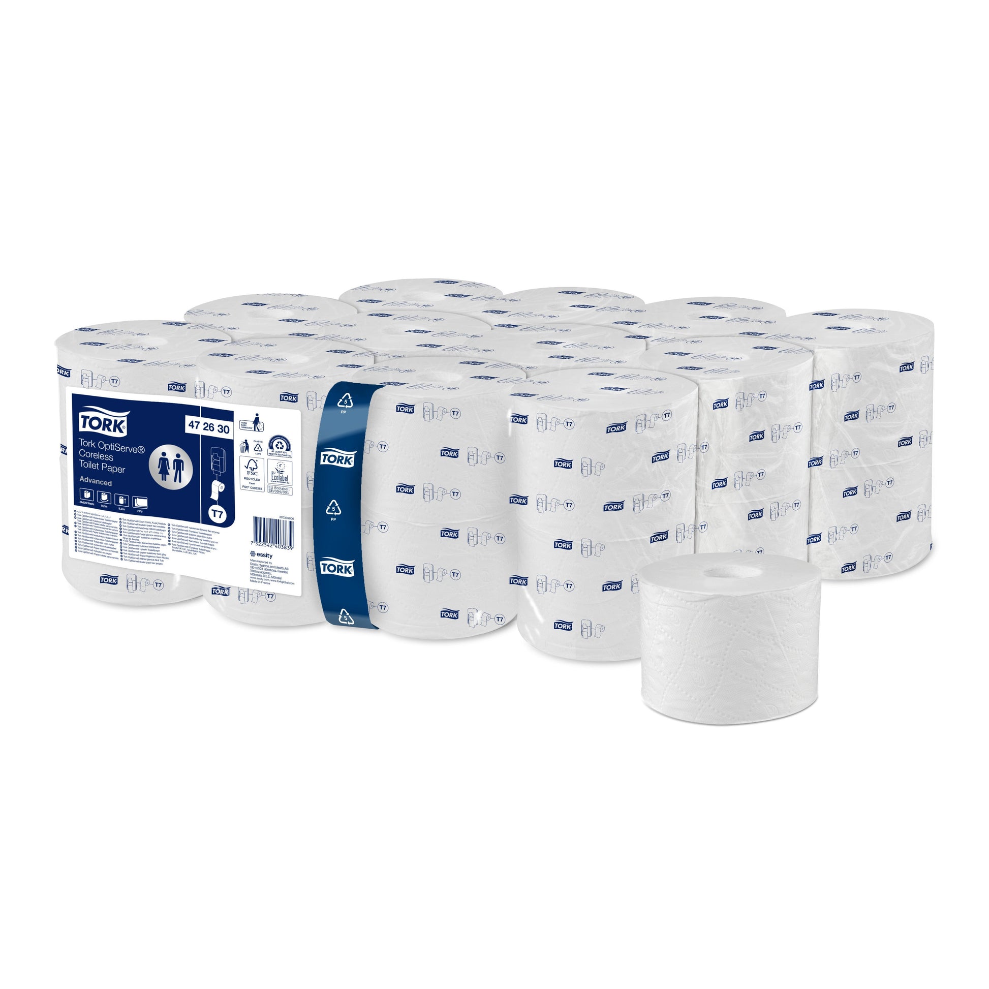 Tork OptiServe Coreless Toilet Paper - 2 Ply - Pack of 24 - 